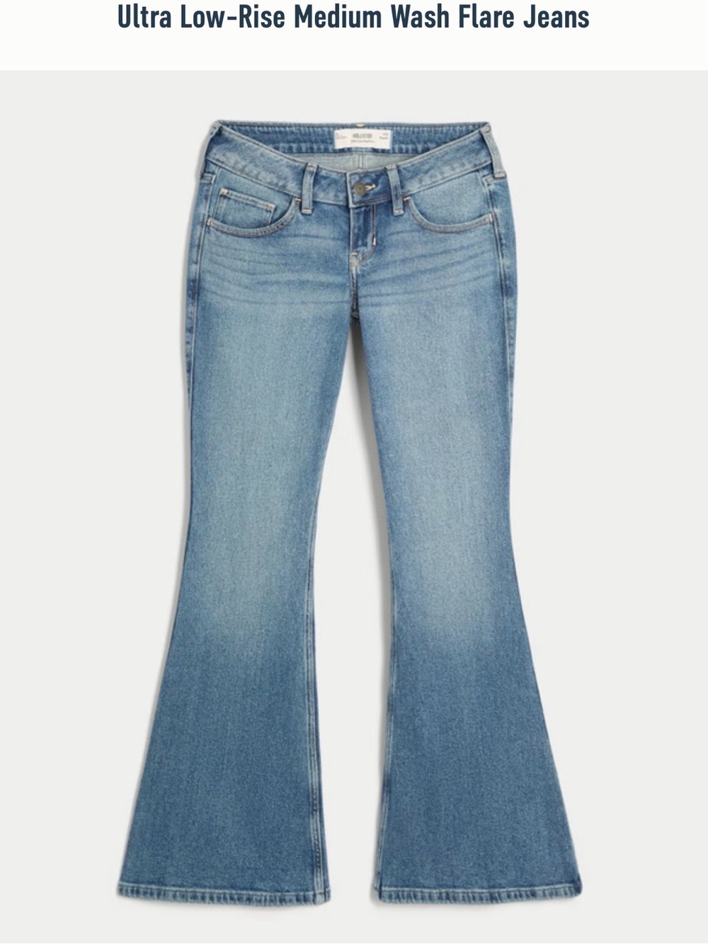 Hollister Light Blue Low-Rise Flare Jeans